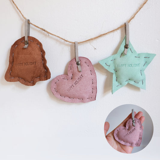 【2025/12/5(金) 1:30PM】国産ジビエ鹿革 クリスマスオーナメント ワークショップ ご予約 【初~中級】