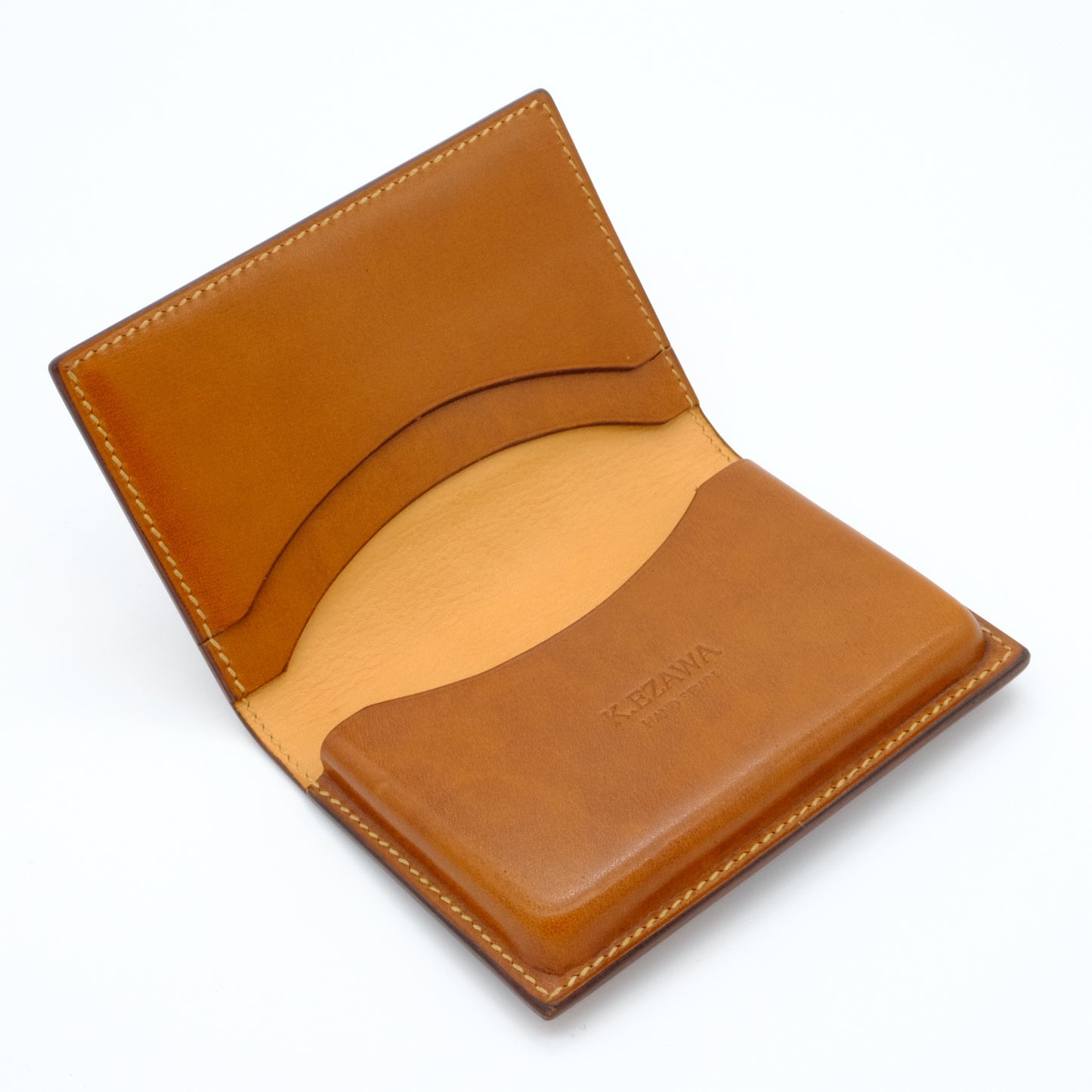 K.EZAWA 牛革カードケース イタリア植物タンニンなめし