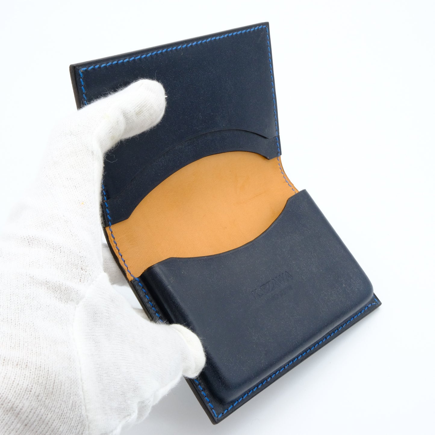 K.EZAWA 牛革カードケース イタリア植物タンニンなめし