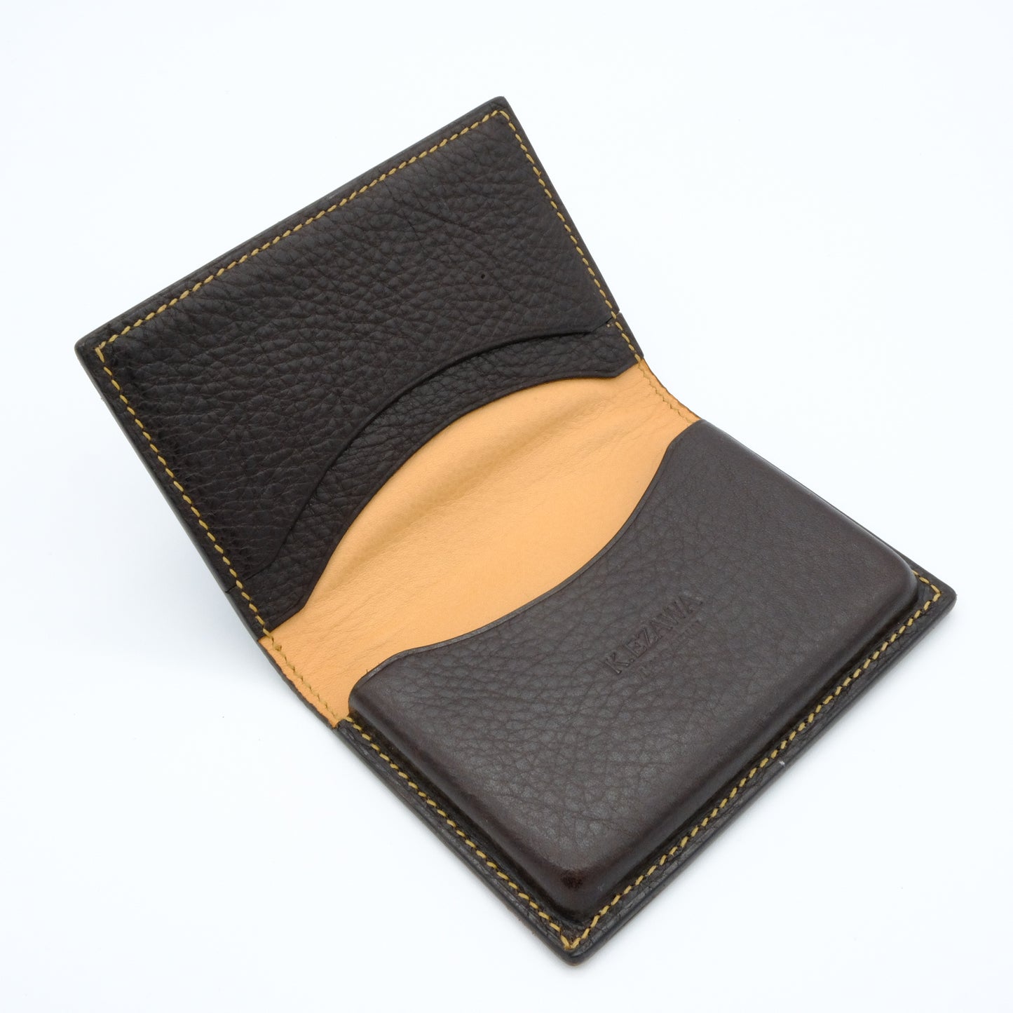 K.EZAWA 牛革カードケース イタリア植物タンニンなめし