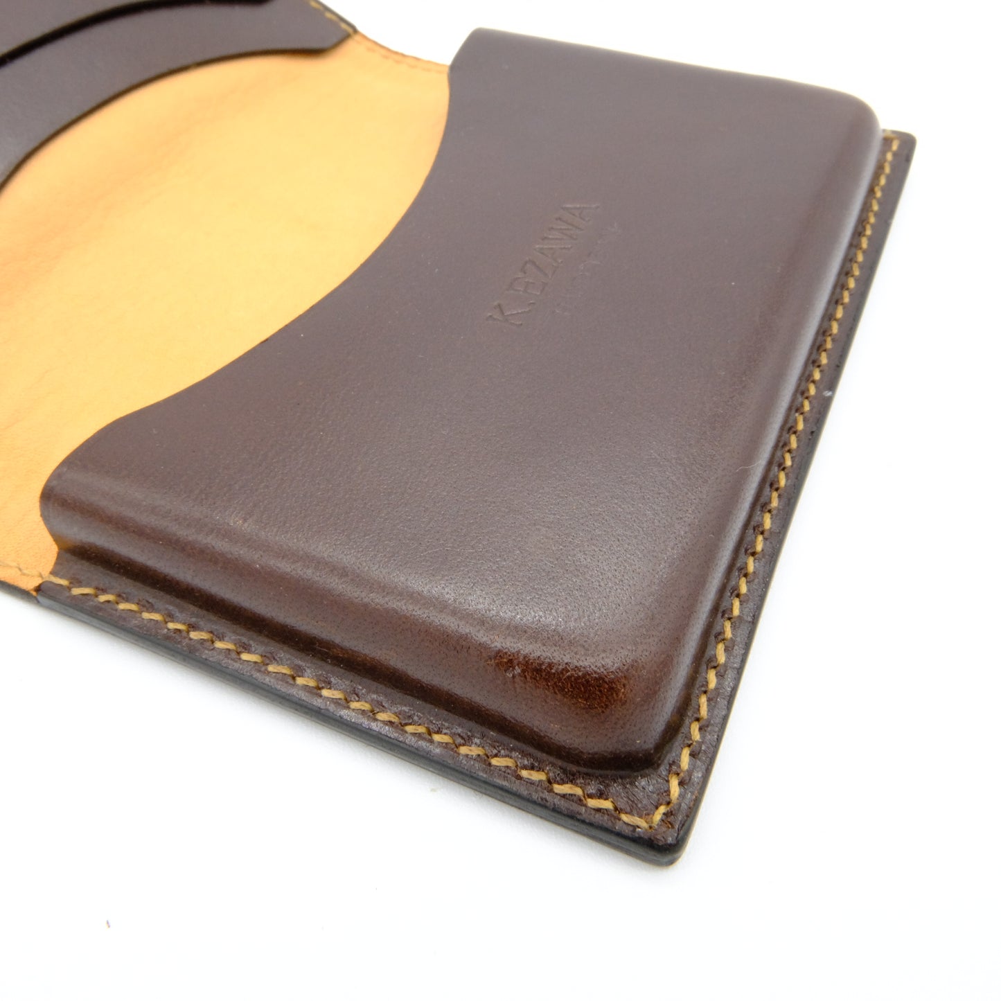K.EZAWA 牛革カードケース イタリア植物タンニンなめし
