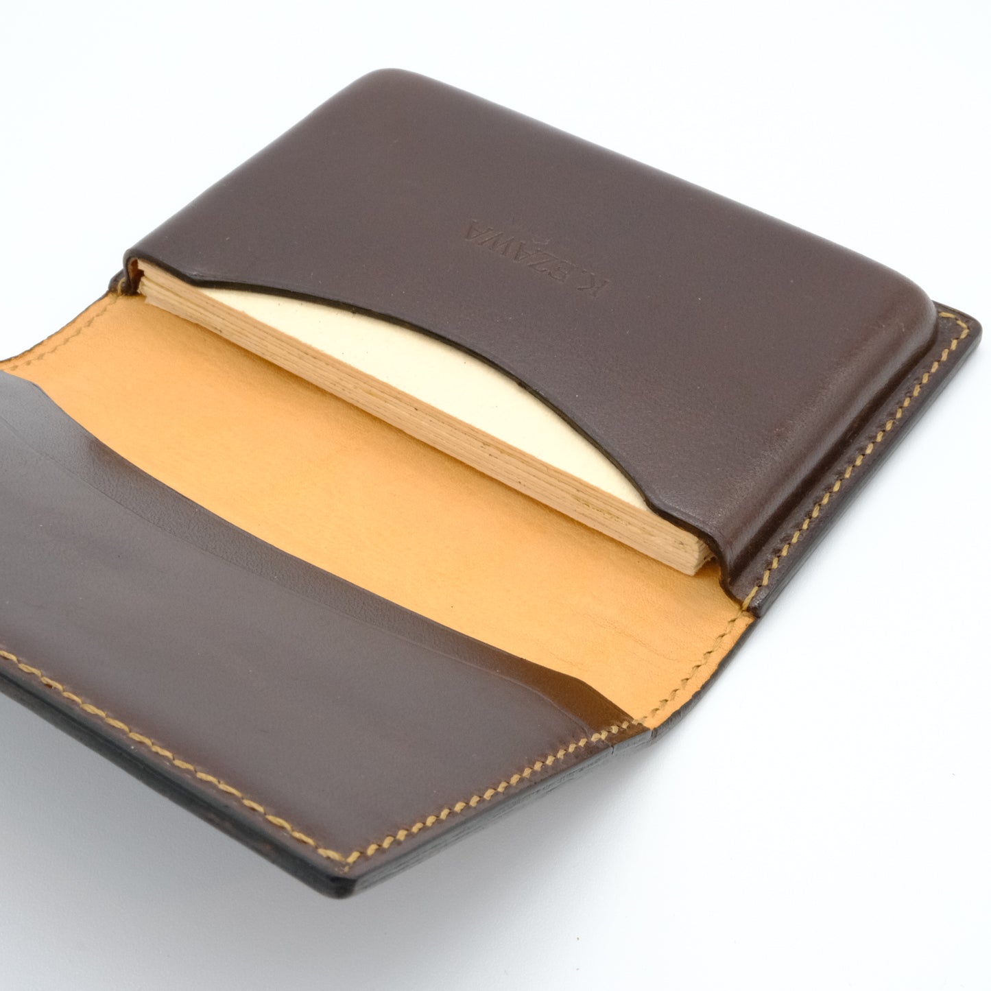 K.EZAWA 牛革カードケース イタリア植物タンニンなめし