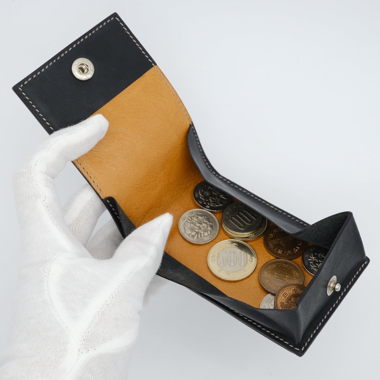 K.EZAWA 牛革長方形ボックス型コインケース