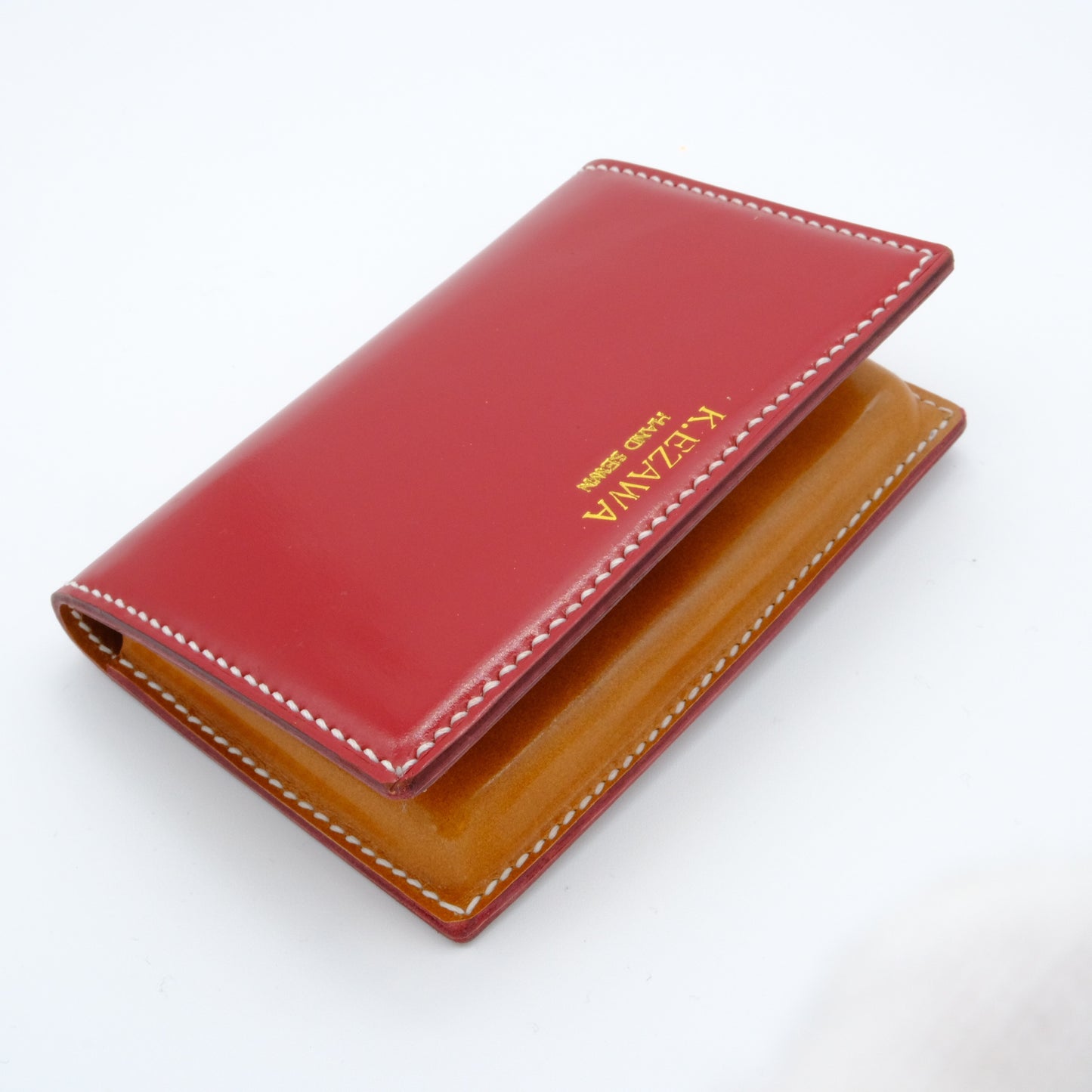 K.EZAWA 牛革カードケース イタリア植物タンニンなめし