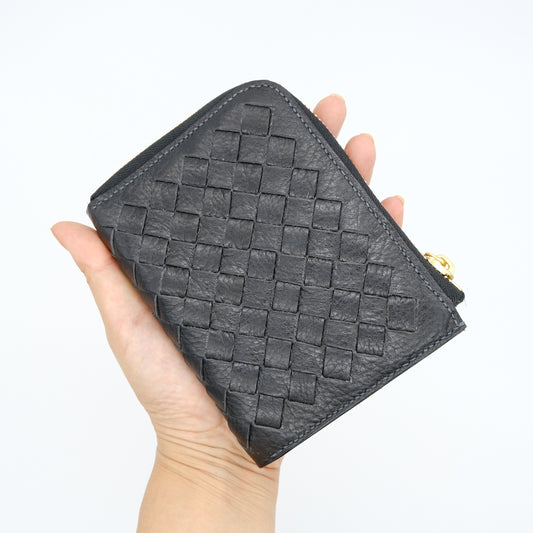 K.EZAWA 牛革ハーフL字ファスナー・メッシュ