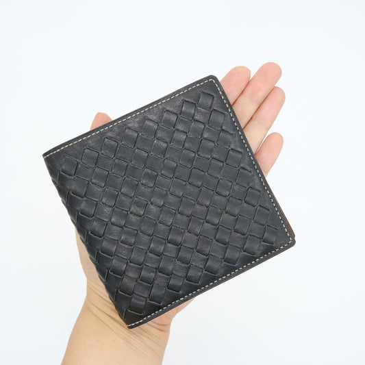 K.EZAWA 牛革二つ折り財布・メッシュ