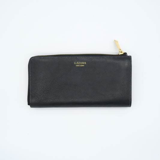 K.EZAWA 牛革L字ファスナー長財布